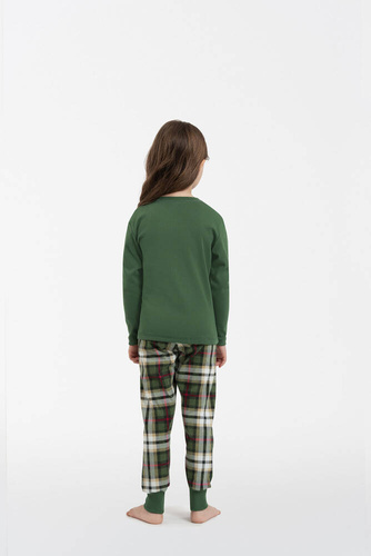 Piżama dla dziecka Zonda Italian Fashion - zielony/druk 