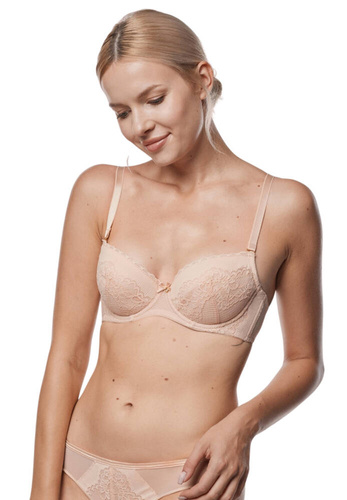 Biustonosz push-up Casilda ll Nipplex- beżowy