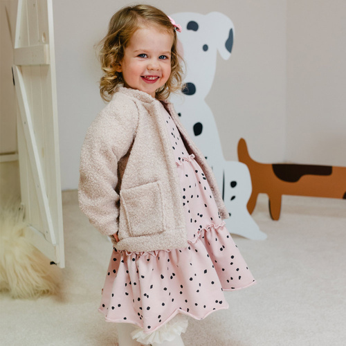 Kurtka baranek Dogs & Spots  Eevi - beżowa