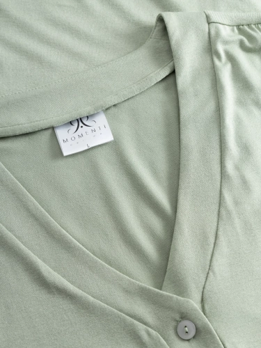 Piżama rozpinana Pure Harmony Momenti Per Me mint