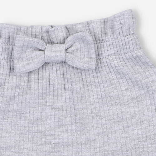 Spodnie prążkowane z kokardą Lagarto Verde - szary