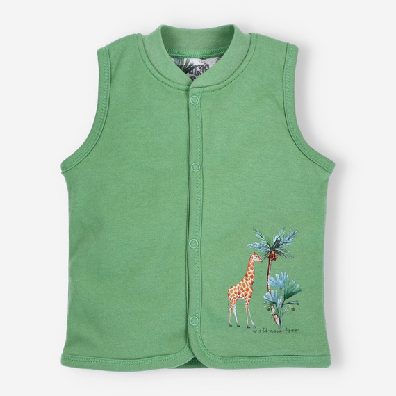 Kamizelka z bawełny organicznej Safari Adventure Nini zielona