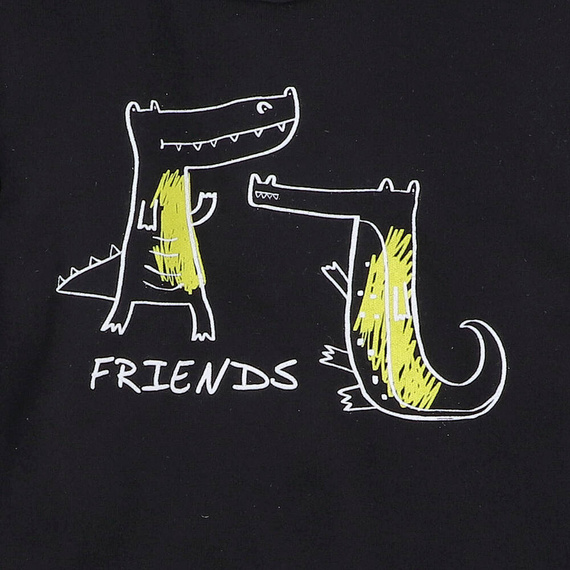 Bluzka z bawełny organicznej Crocodiles Nini czarny