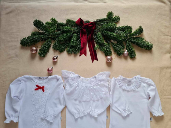 Bluzka z długim rękawem M0717B Marija - biały