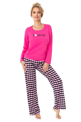 Donna Sleep Long – piżama damska bawełniana, długi rękaw, praktyczne opakowanie