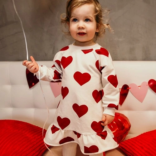 Sukienka z długim rękawem Lovw Eevi - biała