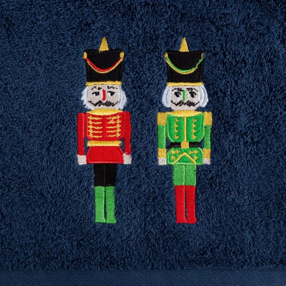 Ręcznik świąteczny dziadek do orzechów Peter Eurofirany granatowy