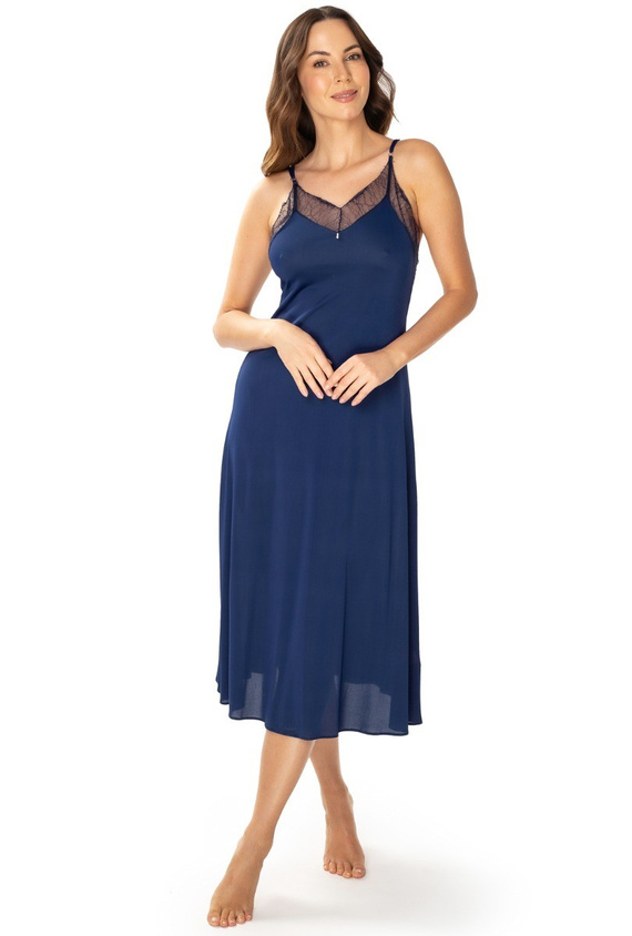 Koszula nocna damska 86648 Pari Mewa granatowy