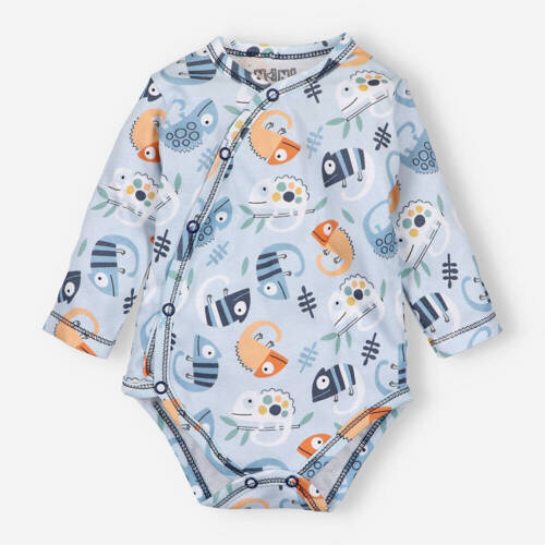 Body kopertowe z bawełny organicznej Kameleon Nini niebieski