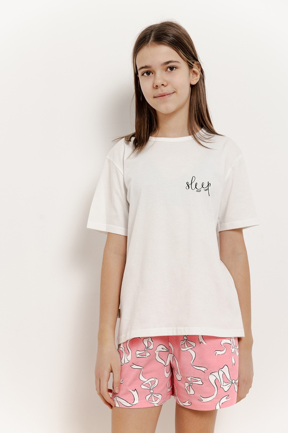 Piżama dla dziewczynki 3377 Nelly Taro - kremowy