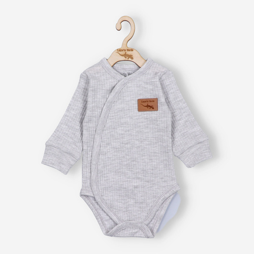 Body rozpinane z dzianiny prążkowej Lagarto Verde - szary