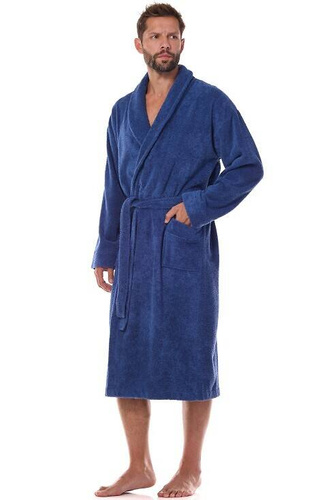 2450 Szlafrok Męski Frotte L&L -  navy