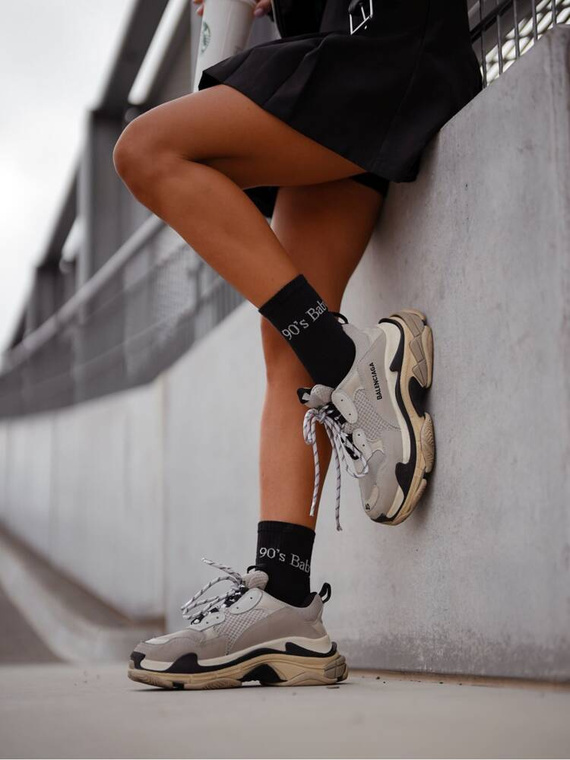 0200-125 90's Baby Skarpety damskie Milena -czarny