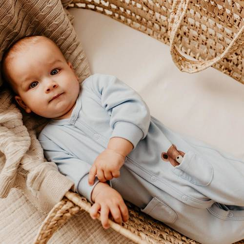 Pajac niemowlęcy z kieszonkami Cars & Bears Eevi - niebieski