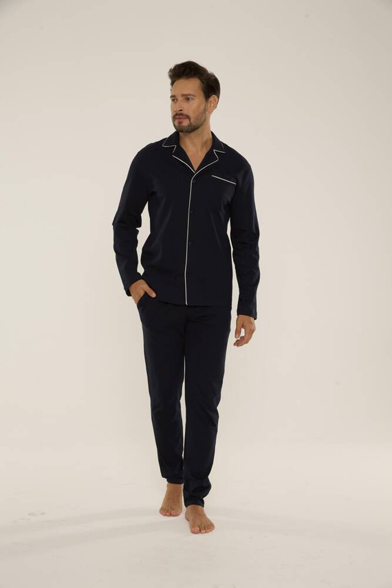 Piżama Męska 729 Norberto De Lafense - granat