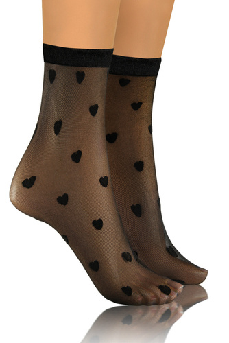 Skarpetki damskie Sesto Senso wzór 04 serca