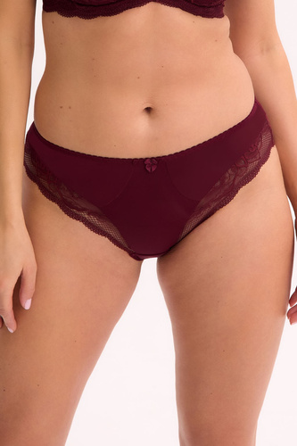 Gaia Veronika GFP 931 – figi damskie bordo, gładkie i koronkowe