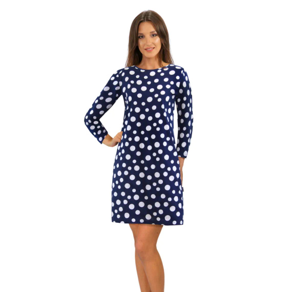 Koszula nocna rękaw 3/4 2077/09 Sesto Senso granatowy