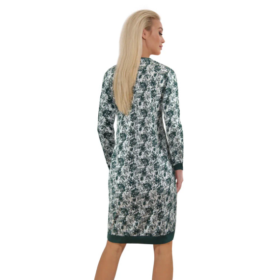 Koszula nocna Julia Long Sesto Senso kwiaty ciemna zieleń