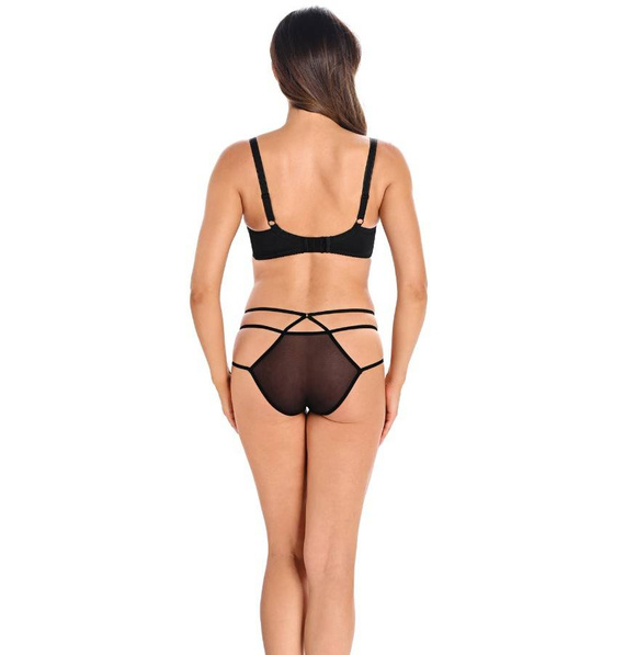 Figi damskie z paseczkami Demi Teyli - czarny