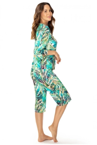 Piżama damska 86656 Malaga Mewa zielony