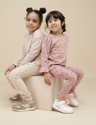 Bluzka z długim rękawem Tres Bien Pinokio - róż groszki