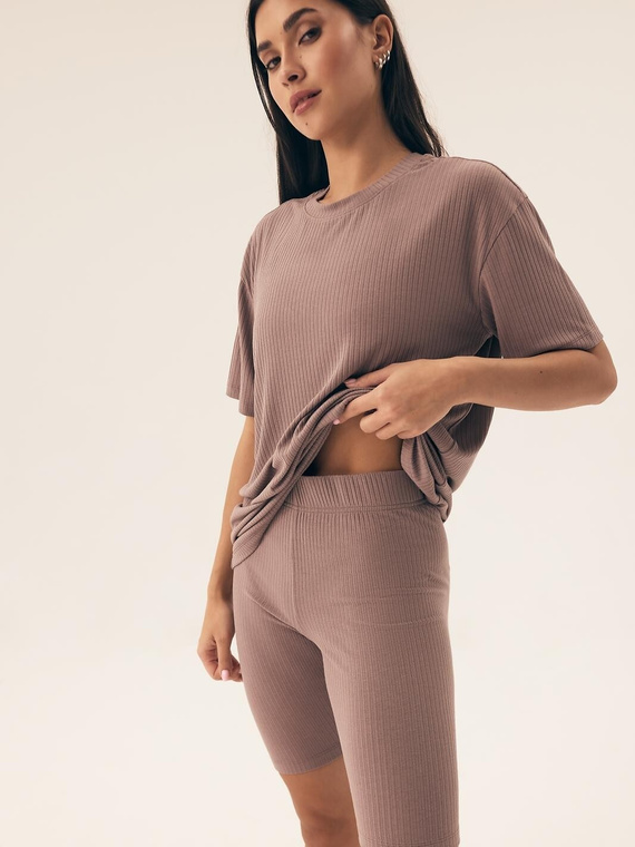 Piżama Damska 42682 Nueva Henderson - brązowy