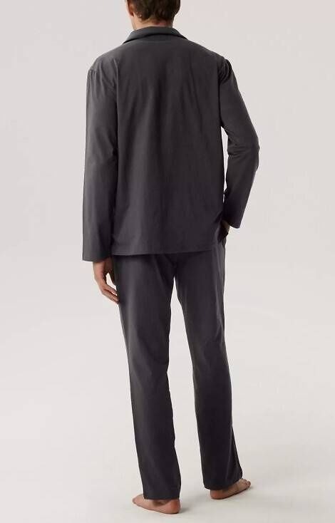 Piżama męska rozpinana BNMP-001 Atlantic-grafitowa