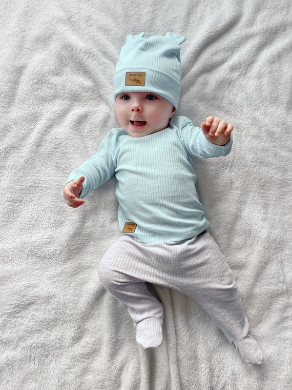 Lagarto Verde Półśpiochy z dzianiny prążkowej - Szary