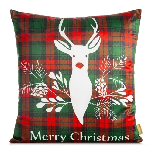 Poszewka świąteczna z reniferem Cherry 03 Eurofirany czerwony