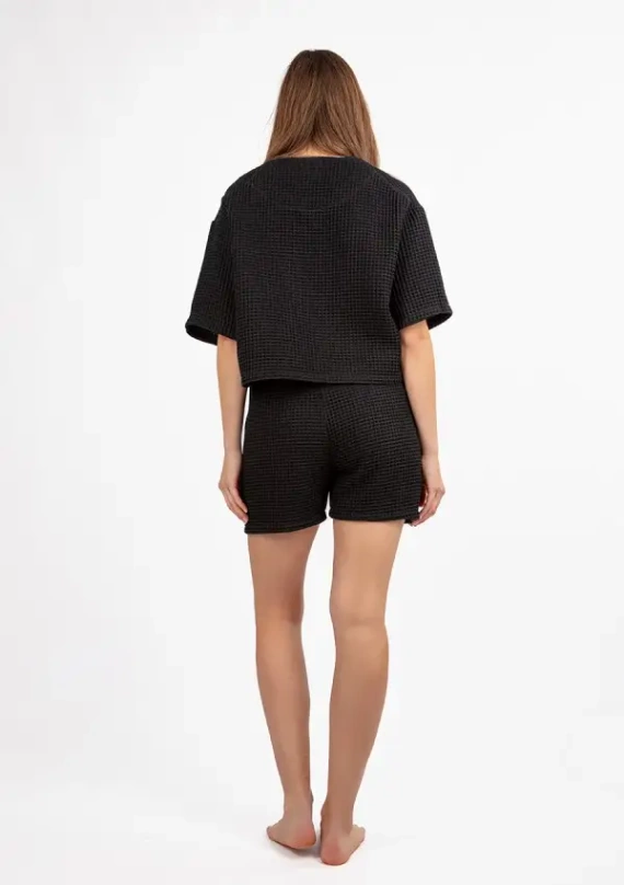 Komplet bawełniany DK-K-W01 Dkaren - czarny