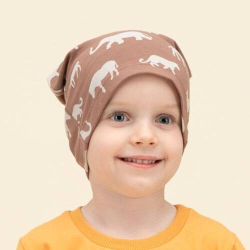 Czapka dziecięca, gładka Safari Pinokio - brązowy afryka
