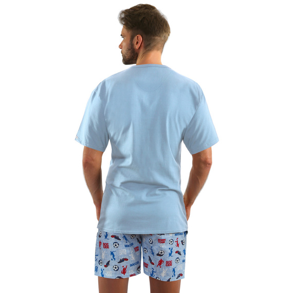 Bawełniana piżama męska 2242/09 Sesto Senso - niebieski