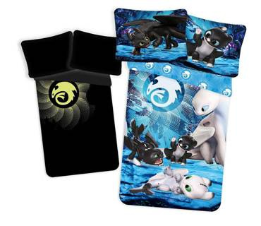 Pościel bawełniana świecąca w ciemności 6328 Jak wytresować smoka Jerry Fabrics