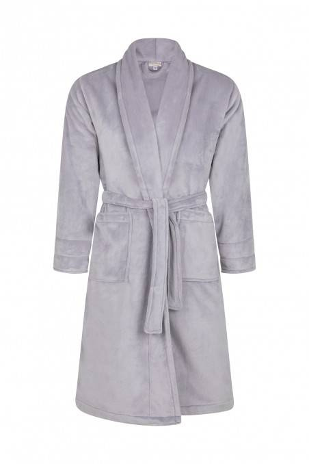 Szlafrok męski Mąż + Korona ByShelly - jasny szary/srebrny