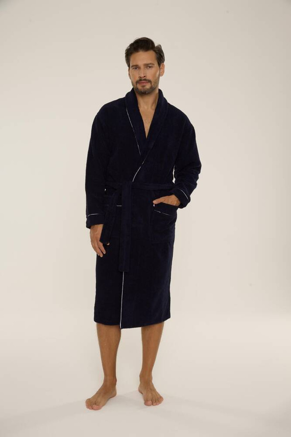 Szlafrok męski 735 Manuele Forex - granat