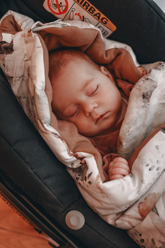 Kocyk do fotelika cotton Sawanna Makaszka