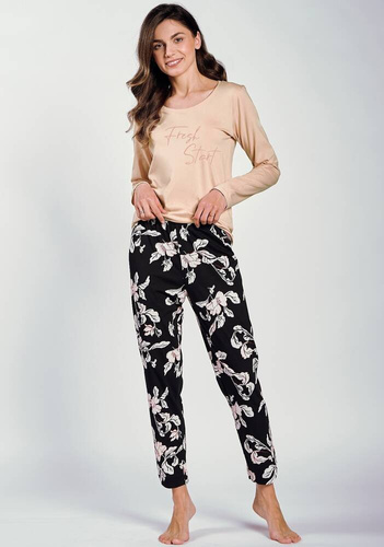 Piżama damska 3234 Katie Taro - pudrowy róż