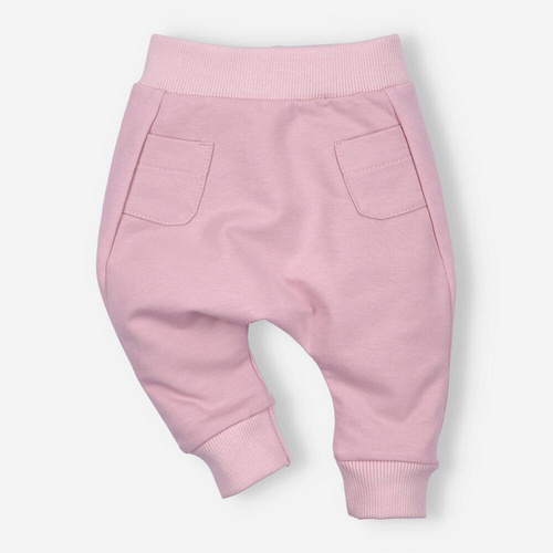 Spodnie dresowe z bawełny organicznej Butterflies Nini różowy