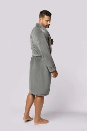 Szlafrok męski Elegant Envie steel grey