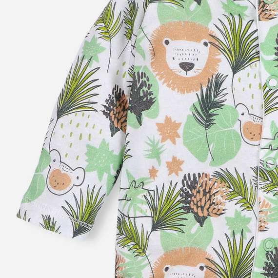 Pajacyk z bawełny organicznej Lion Nini zielony