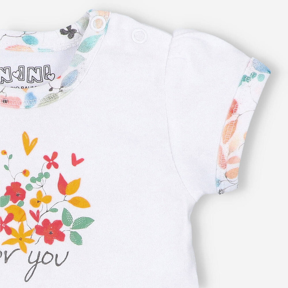 T-shirt z bawełny organicznej Bicycle Nini biały