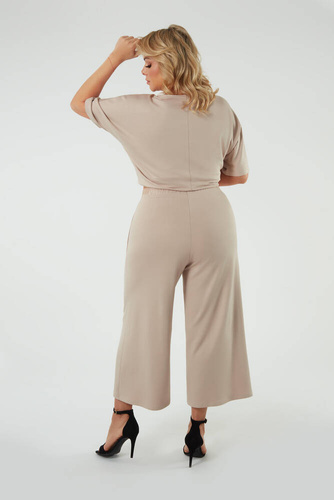 Bluzka z krótkim rękawem Soler Italian Fashion - beżowy 