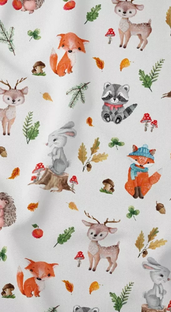 Pościel dziecięca 3713 B Kraina Snów bawełniana zwierzęta Karo