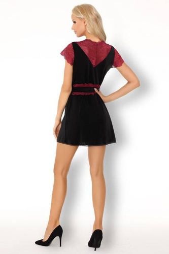 Szlafrok damski Kumiko LC 90428 Pink Rosses Collection LivCo Corsetti