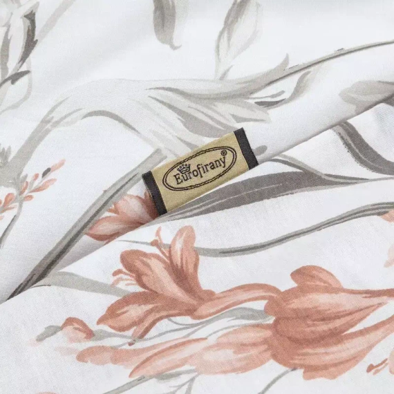 Pościel bawełniana Sara 34 kwiaty Eurofirany morelowy