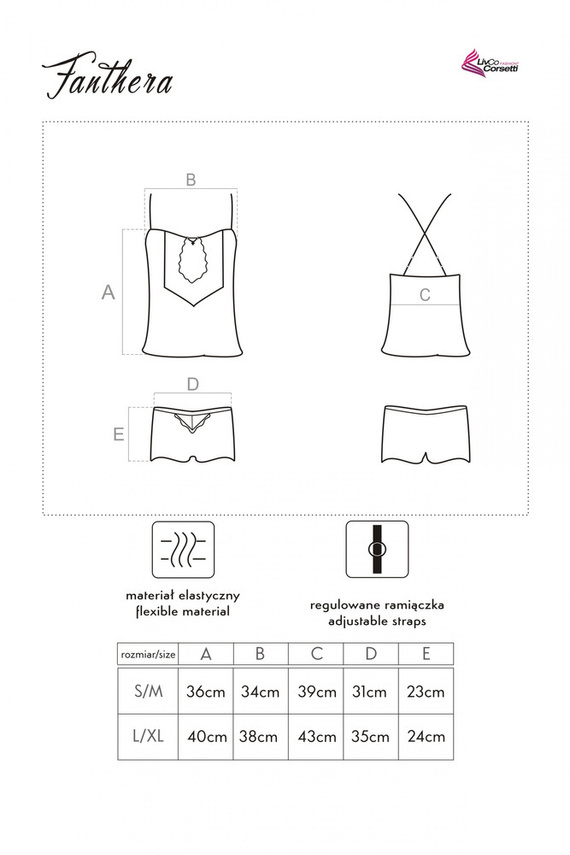 Komplet dwuczęściowy Fanthera LC 90561 LivCo Corsetti Fashion