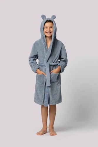 Szlafrok dziecięcy Bear Kids Envie light blue