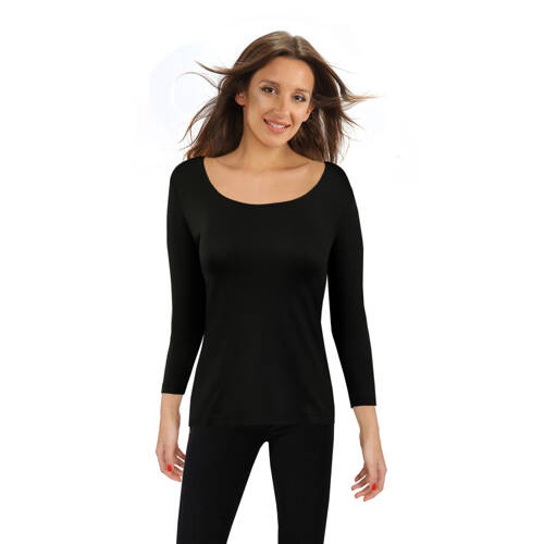 Bluzka damska długi rękaw Siphora Sesto Senzo czarny