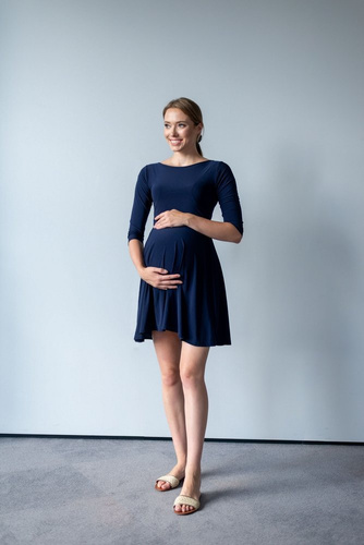 Sukienka do karmienia 130 MIRACLE- granatowy